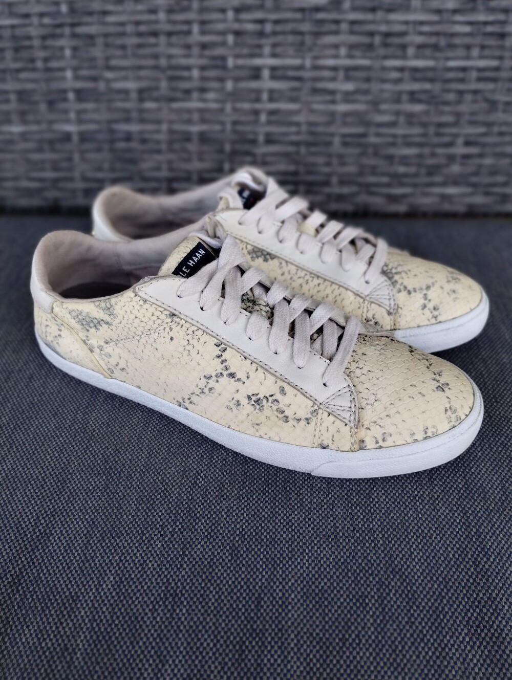 Cole Haan GrandPro Tennis Sneakers Women’s 7.5 B Roccia Snake Print W16226